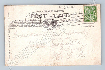Pohlednice London Bridge Londýn Anglie stará (M16779)