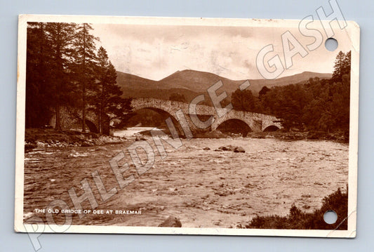 Pohlednice Braemar Old Bridge of Dee Skotsko 1946 letecky (M16780)