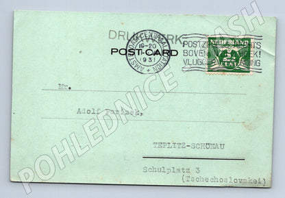 Pohlednice Nizozemsko letecky 1931 do ČSR aerofilatelie (M16787)