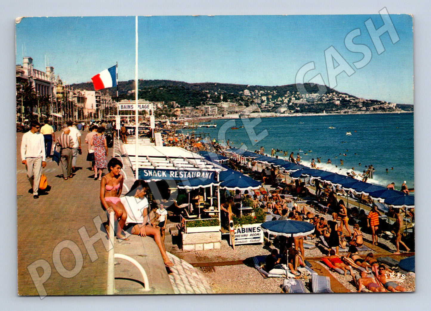 Pohlednice Nice promenáda pláž 1968 Francie do ČSSR (M16804)