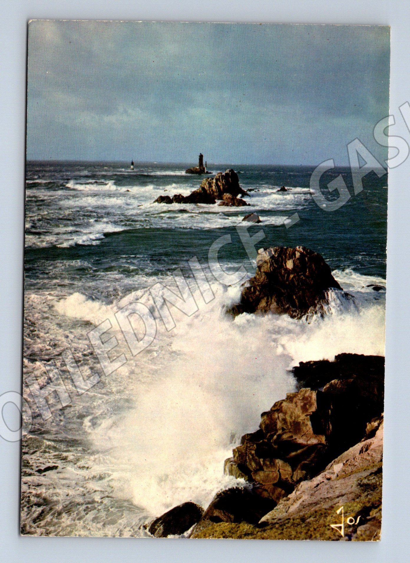 Pohlednice Pointe du Raz maják Bretaň 1974 Francie (M16808)