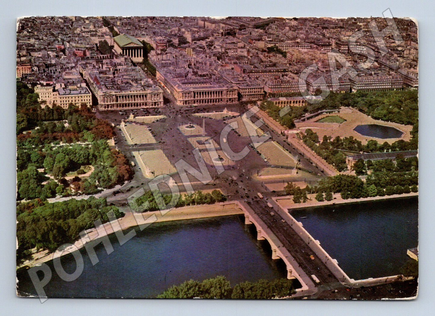 Pohlednice Paříž Place de la Concorde letecký pohled (M16812)