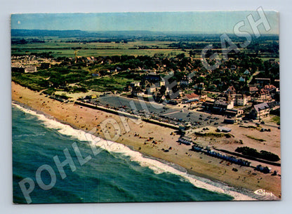Pohlednice Merville Franceville letecký pohled na pláž (M16813)