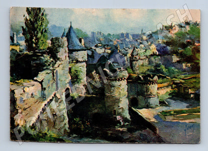 Pohlednice Fougères vstup do hradu Francie stará (M16817)
