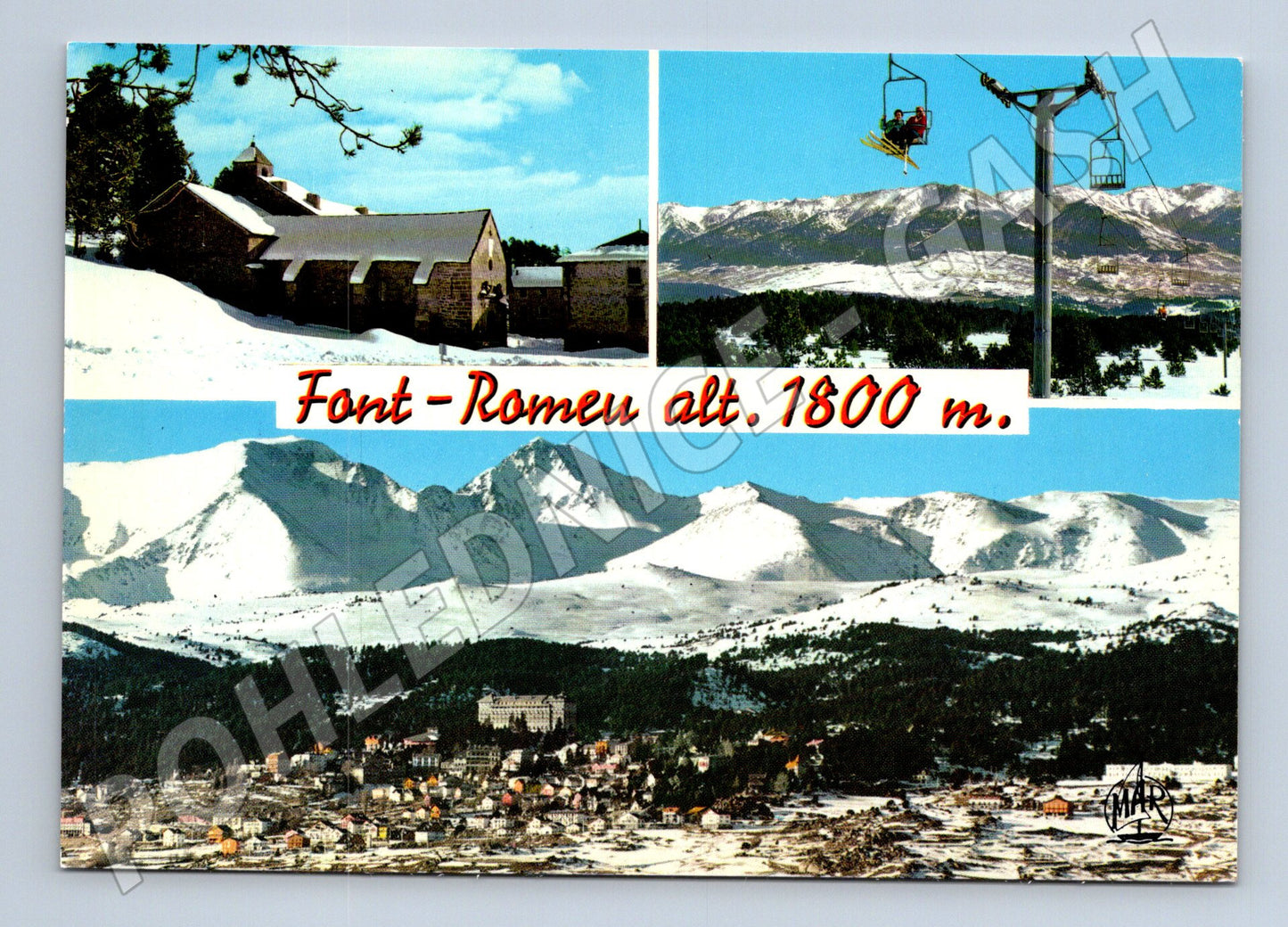 Pohlednice Font Romeu 1800 m Pyreneje lyžařské středisko (M16819)