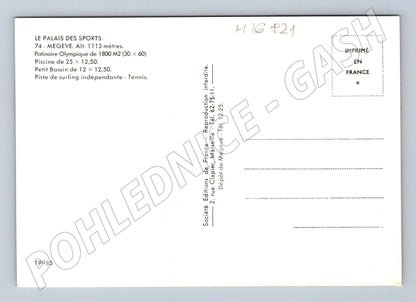 Pohlednice Megève Palais des Sports Francie sportovní komplex (M16821)