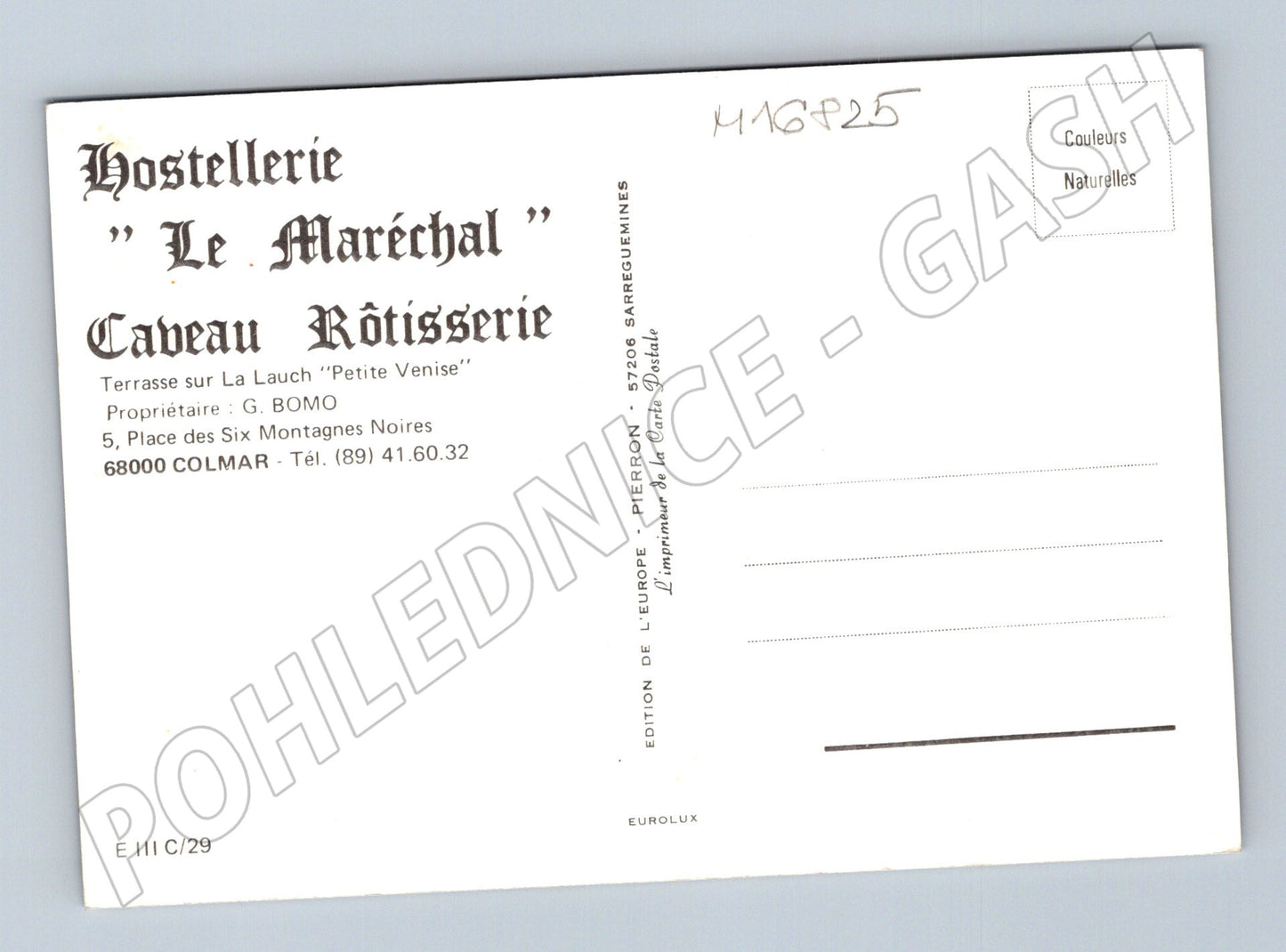 Pohlednice Colmar Hostellerie Le Maréchal Francie (M16825)