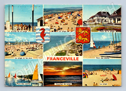 Pohlednice Franceville 1979 pláž jachty západ slunce (M16827)