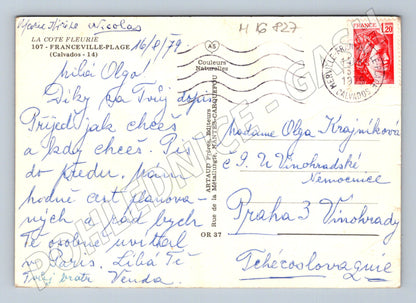 Pohlednice Franceville 1979 pláž jachty západ slunce (M16827)
