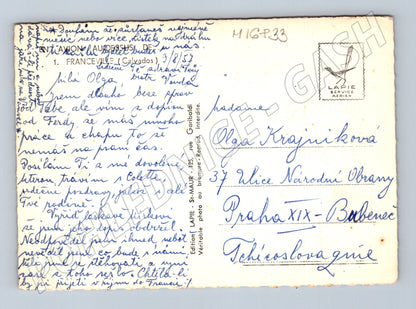 Pohlednice Franceville 1957 letecký pohled pláž (M16833)