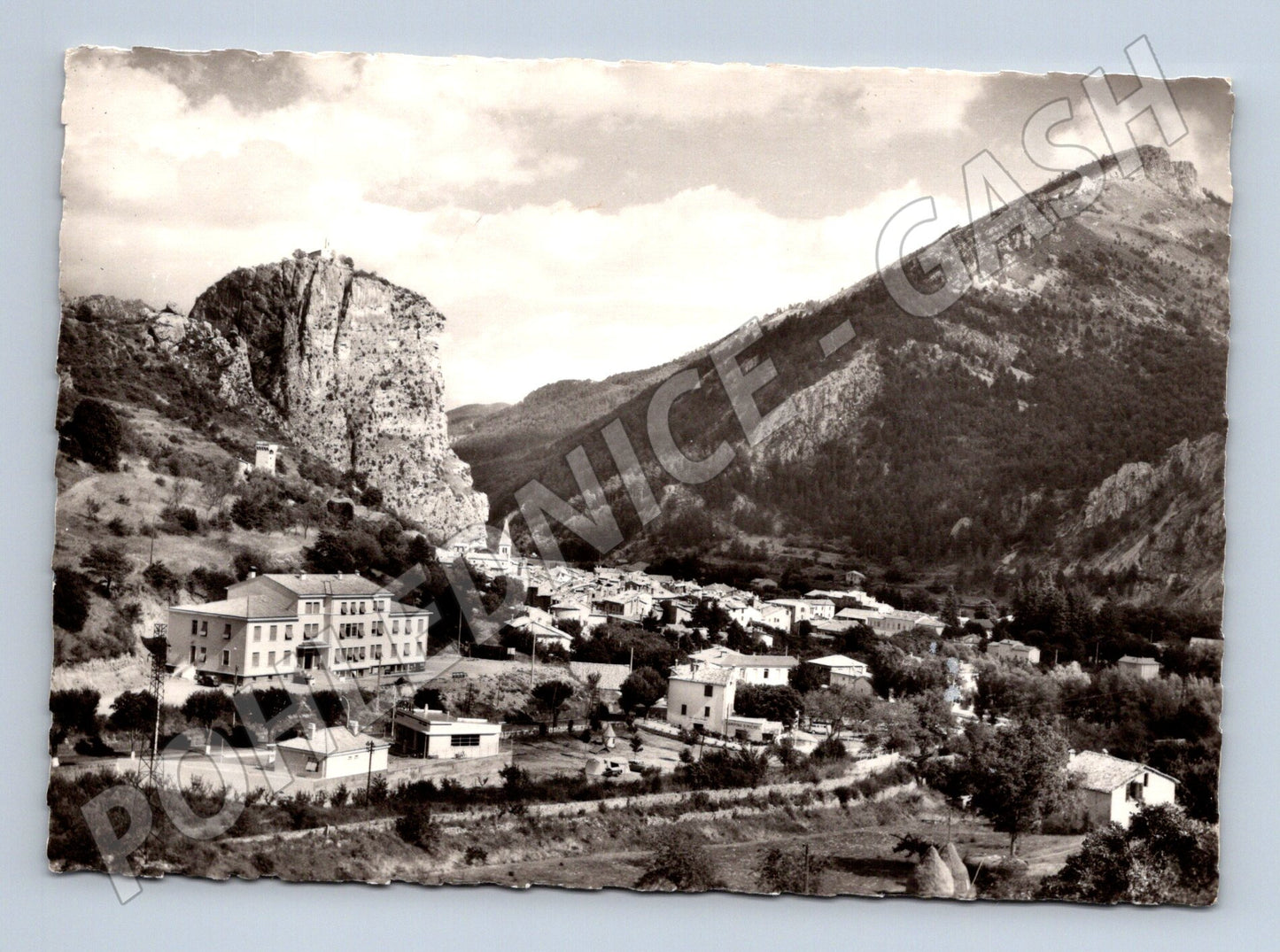 Pohlednice Castellane panorama města Francie stará (M16836)