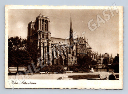Pohlednice Paříž Notre Dame černobílá stará (M16838)