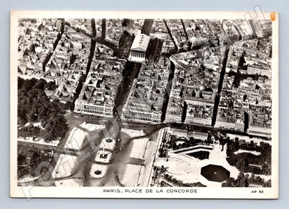 Pohlednice Paris Place de la Concorde letecký pohled (M16843)