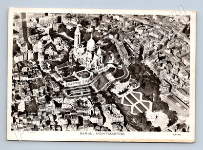 Pohlednice Paříž Montmartre letecký pohled Sacré Cœur (M16844)