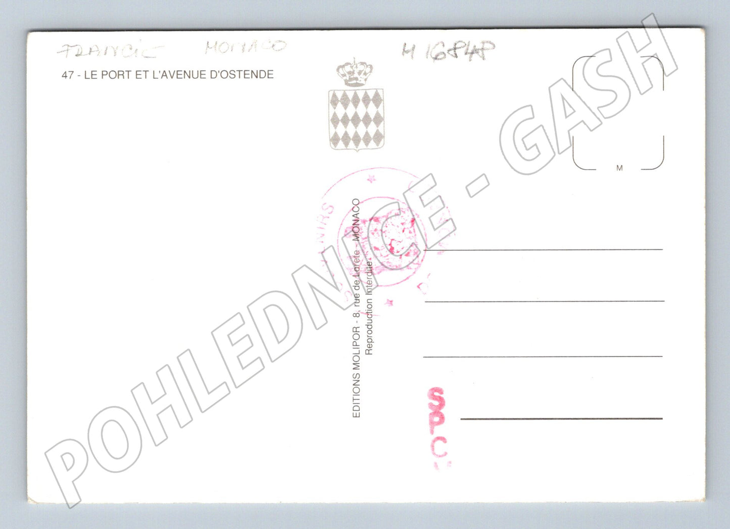 Pohlednice Monaco Monte Carlo přístav plachetnice (M16848)