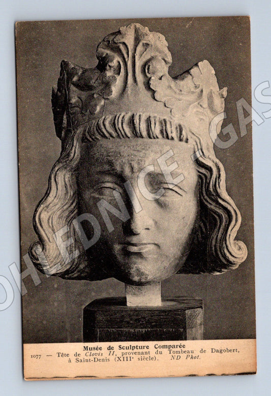 Pohlednice Musée de Sculpture Tête de Clovis II (M16867)