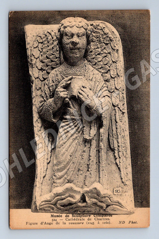 Pohlednice Chartres anděl katedrála stará (M16869)