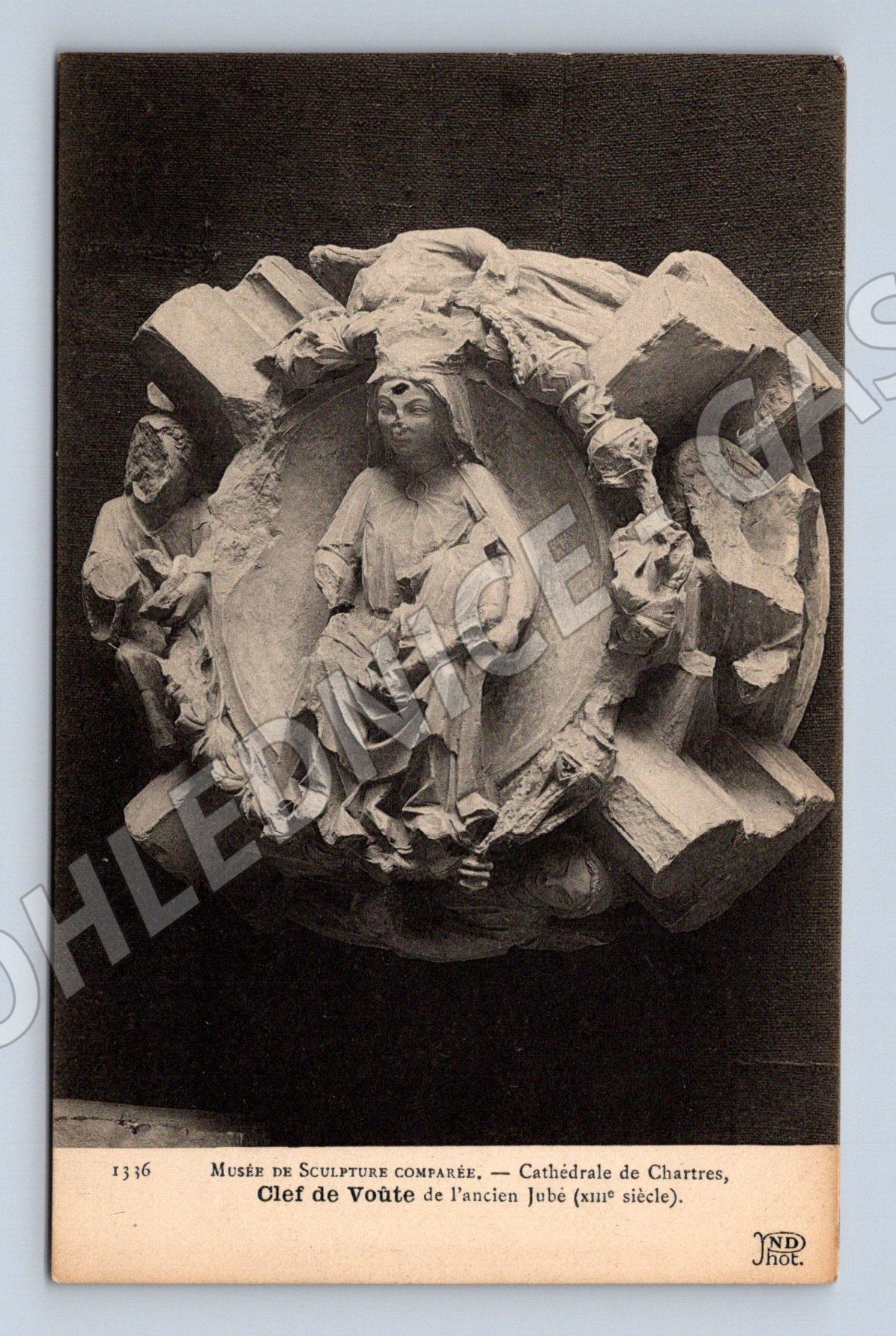 Pohlednice Chartres svorník katedrály 12 století (M16870)
