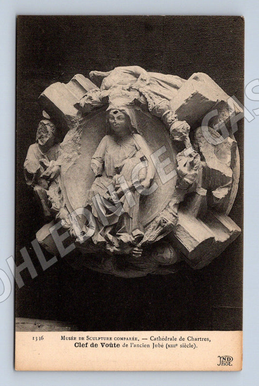 Pohlednice Chartres svorník katedrály 12 století (M16870)