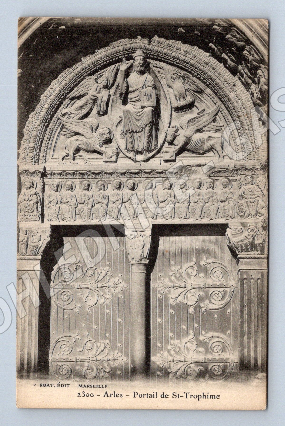 Pohlednice Arles portál Saint Trophime stará (M16884)