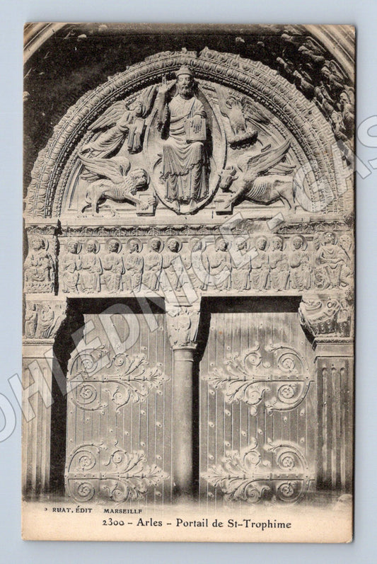 Pohlednice Arles portál Saint Trophime stará (M16884)