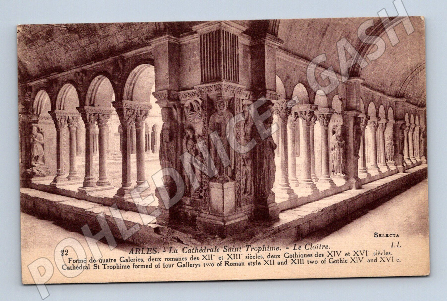 Pohlednice Arles katedrála Saint Trophime chodba (M16887)