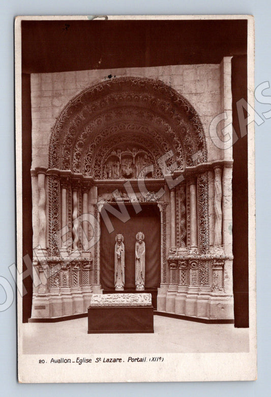 Pohlednice Avallon kostel St Lazare portál (M16891)