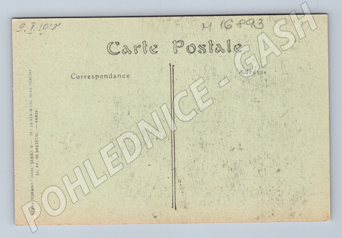 Pohlednice Le Mans jezdecká socha 1918 (M16893)