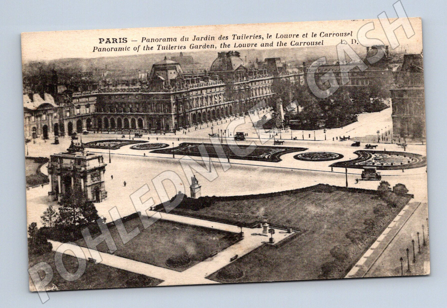 Pohlednice Paříž Louvre Tuileries panorama (M16900)