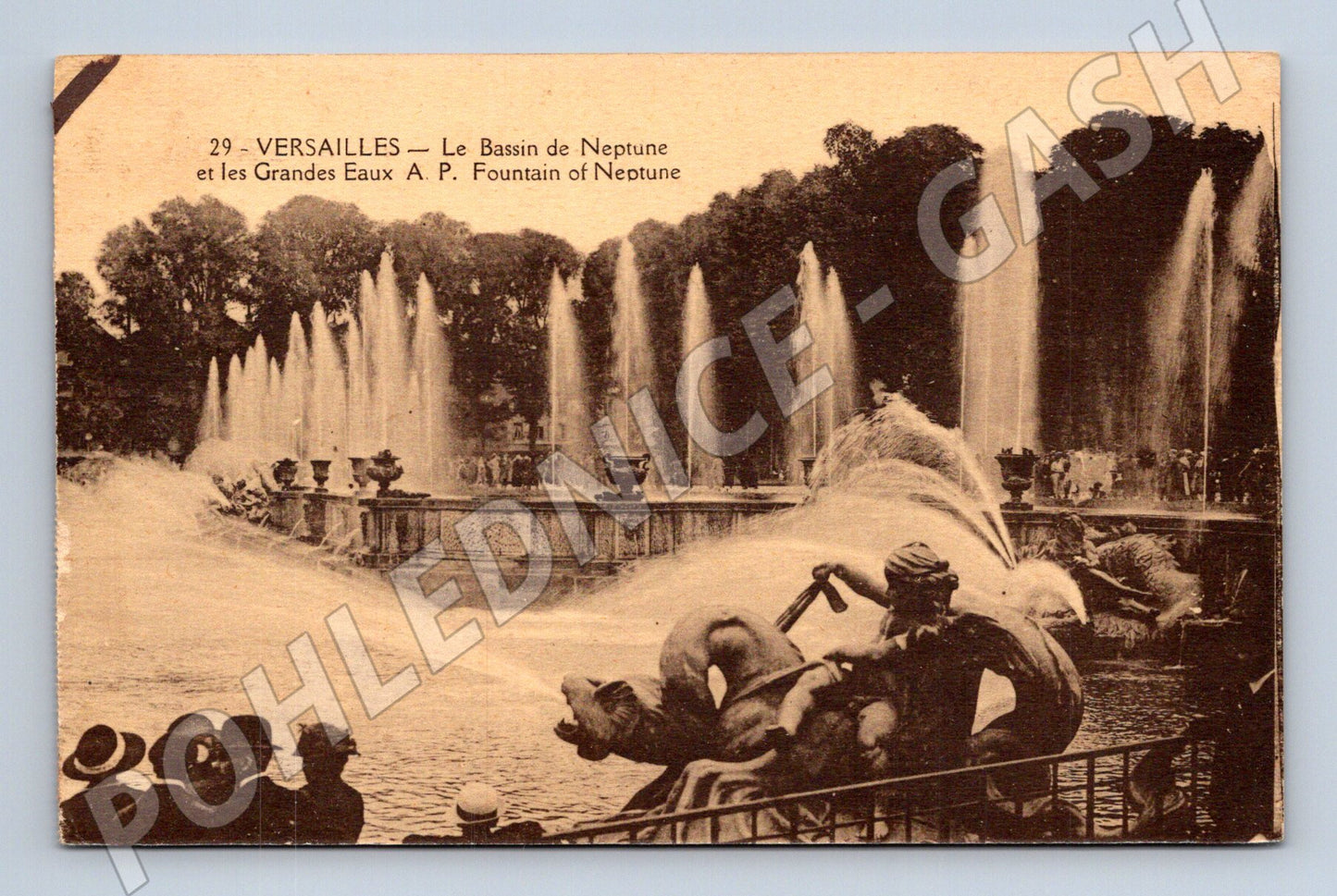 Pohlednice Versailles fontána Neptuna (M16907)
