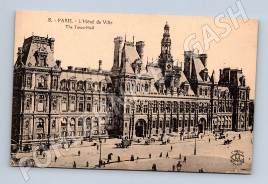Pohlednice Paříž Hôtel de Ville stará (M16918)