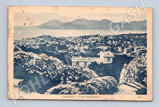 Pohlednice Cannes 1924 panoramatický pohled (M16923)