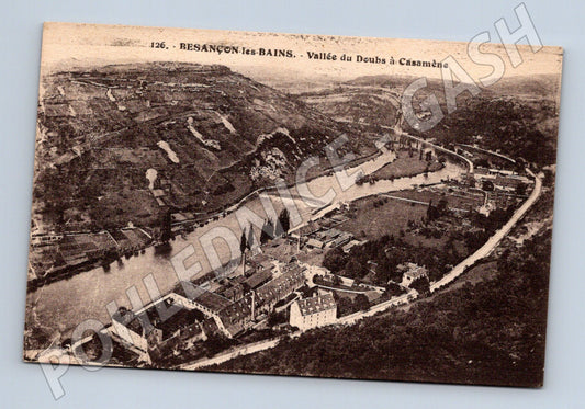 Pohlednice Besançon les Bains 1931 řeka Doubs (M16929)