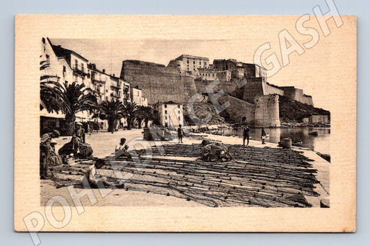 Pohlednice Calvi Korsika přístav citadela (M16938)