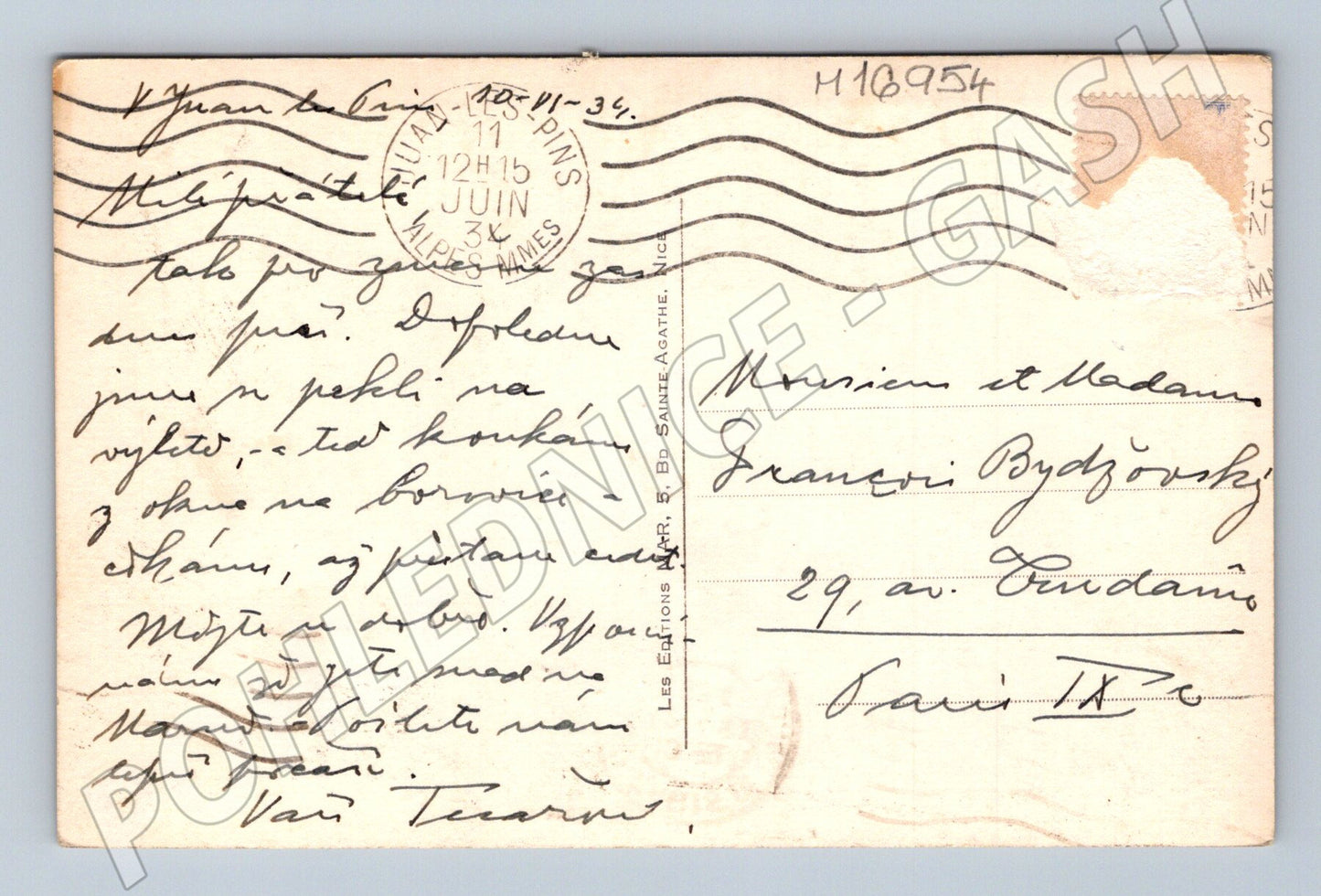 Pohlednice Juan les Pins 1934 Promenade (M16954)