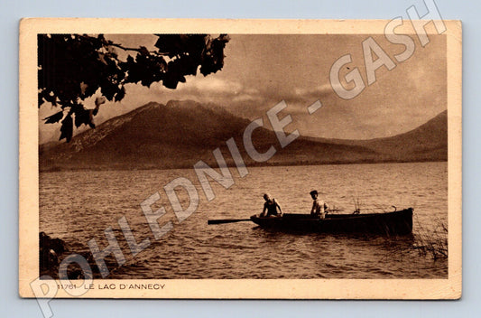 Pohlednice Annecy 1934 jezero psaná (M16958)