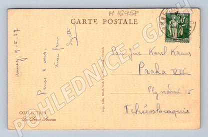 Pohlednice Annecy 1934 jezero psaná (M16958)