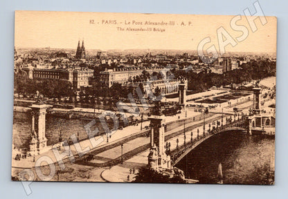 Pohlednice Paříž Pont Alexandre III stará (M16970)