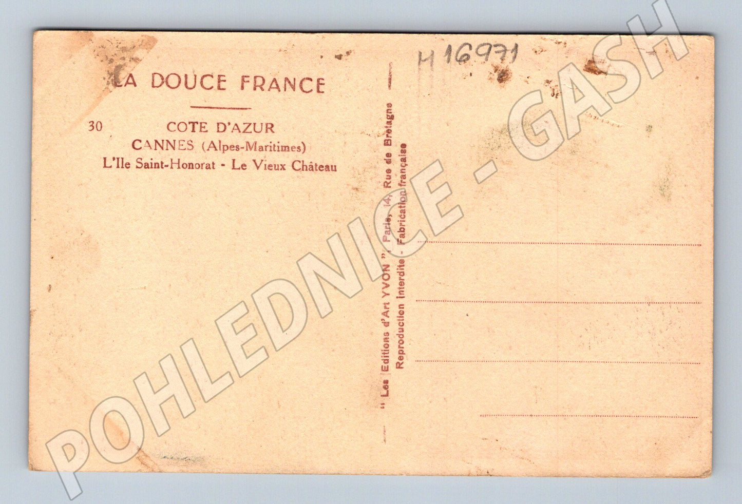 Pohlednice Cannes Ile Saint Honorat (M16971)