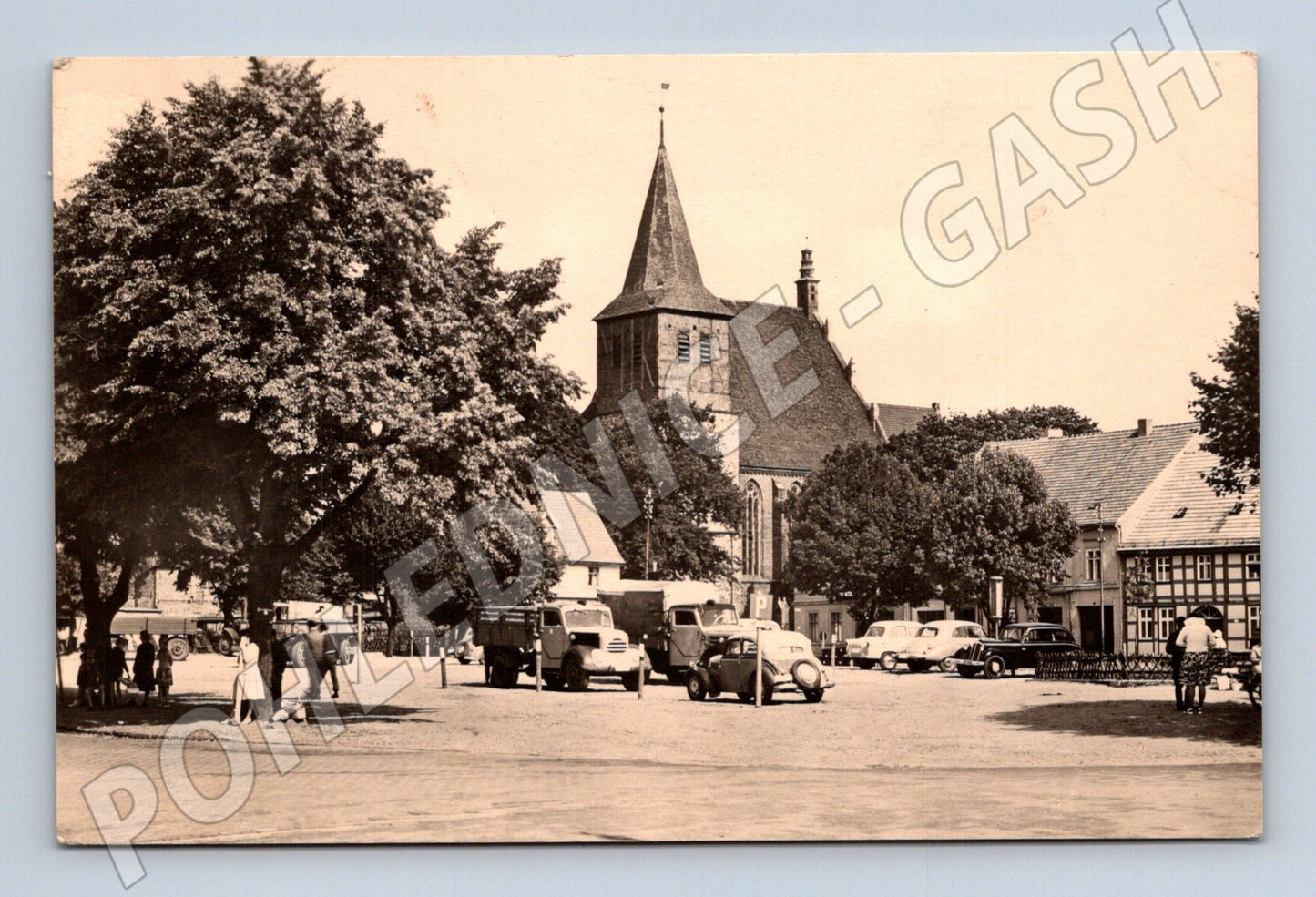 Pohlednice Strasburg Marktplatz DDR 1962 (M16972)