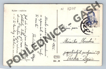 Pohlednice Kyjov radnice raz 1945 (M1698)
