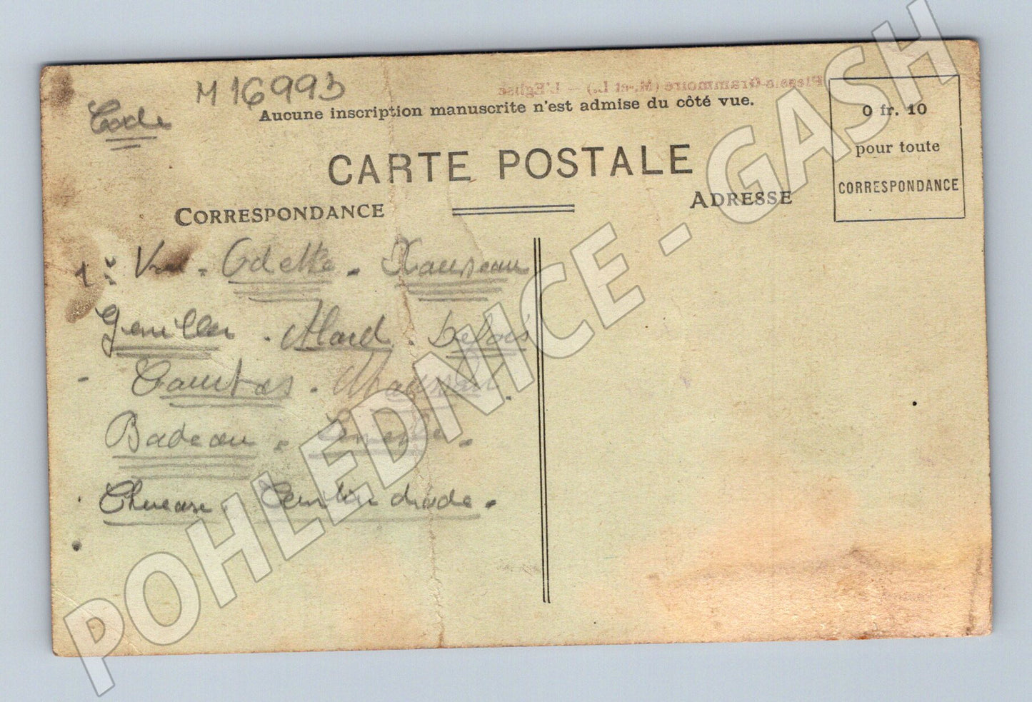 Pohlednice Plessis Grammoire kostel stará (M16993)