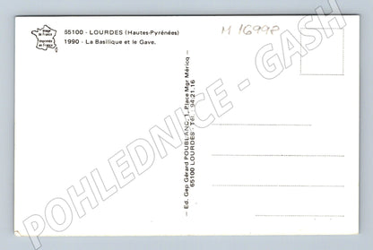 Pohlednice Lourdes bazilika řeka Gave (M16998)