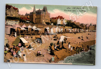 Pohlednice Le Havre pláž stará (M17007)