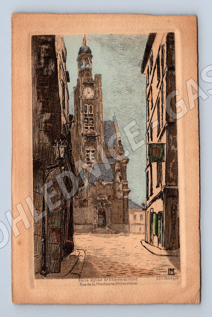 Pohlednice Paříž Saint Etienne du Mont 1932 (M17018)
