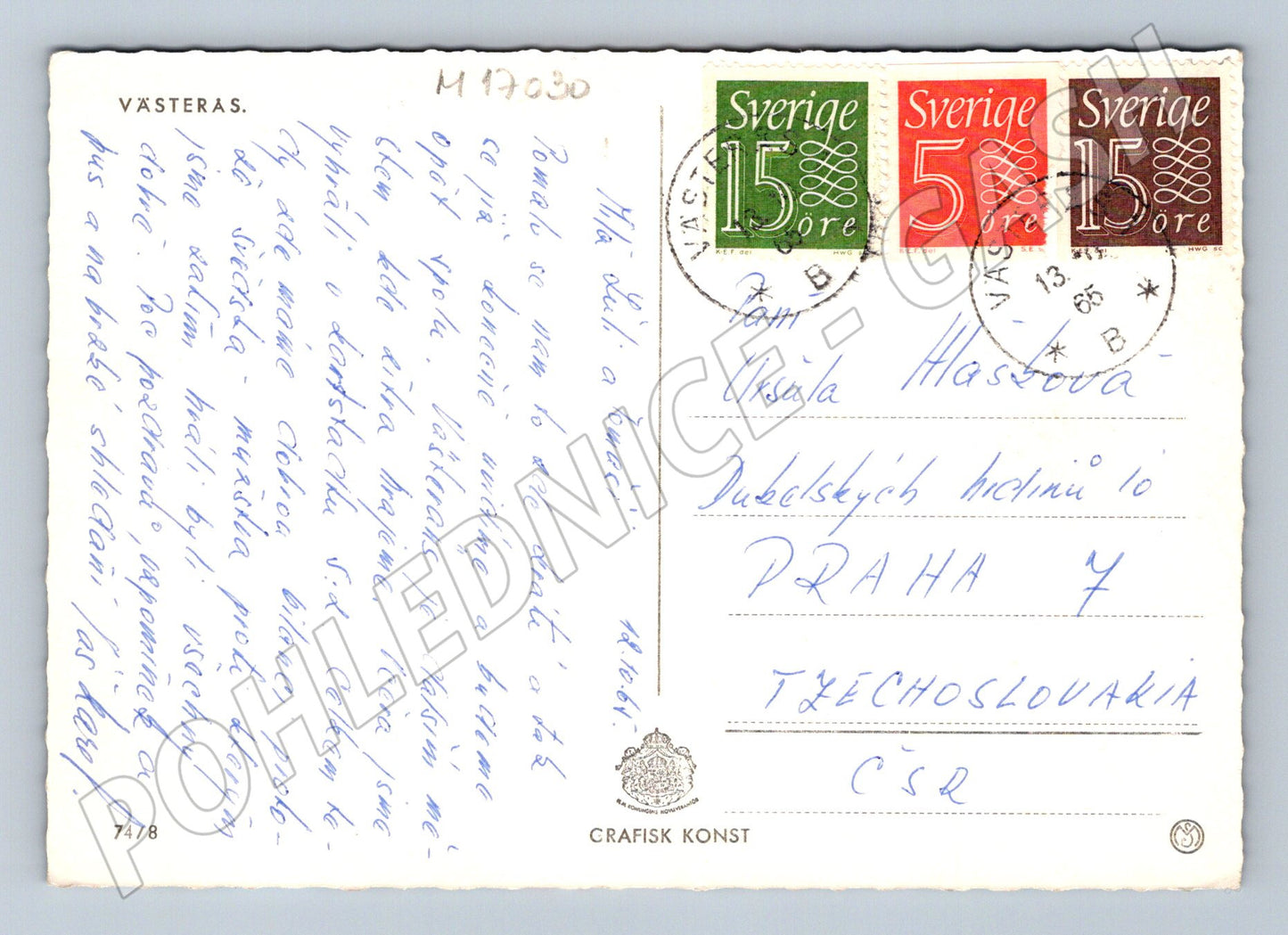 Pohlednice Västerås 1968 víceobrázková (M17030)