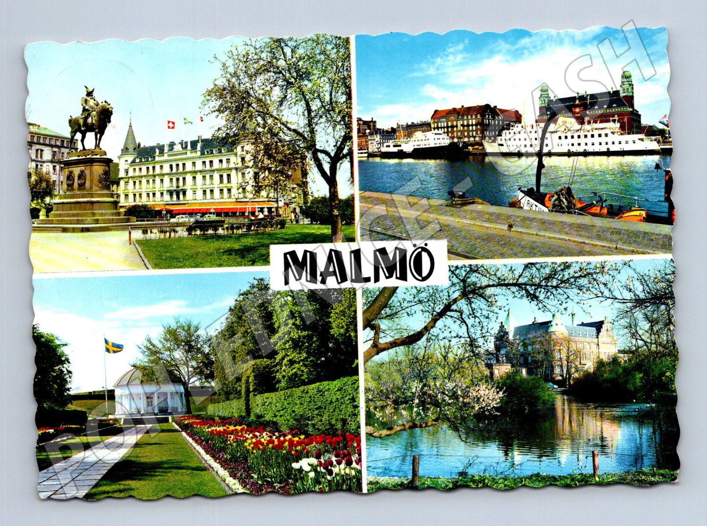 Pohlednice Malmö koláž 1985 (M17031)