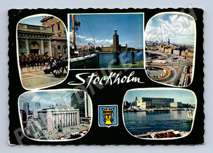 Pohlednice Stockholm více záběrů frankovaná (M17032)