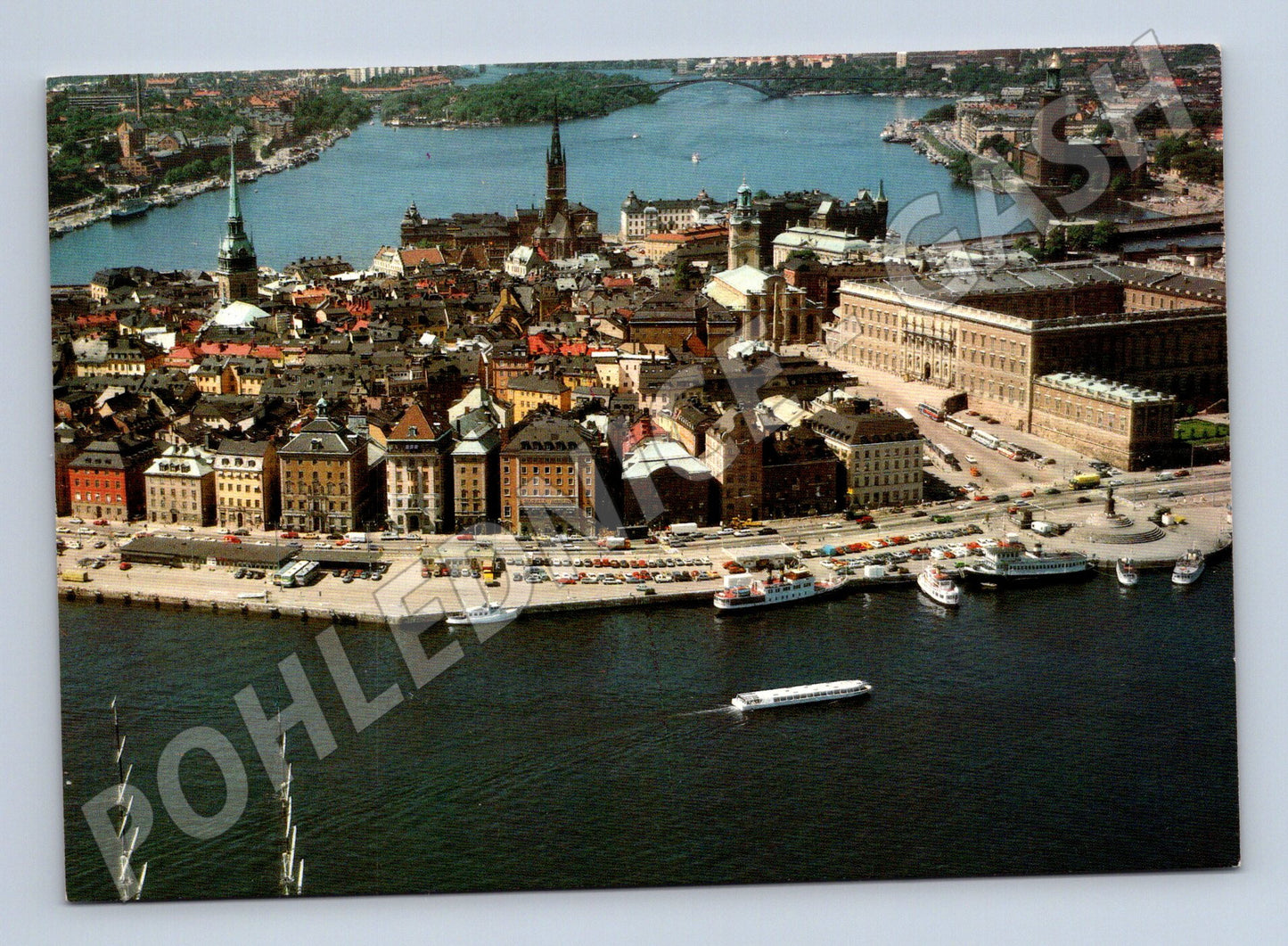 Pohlednice Stockholm letecký Gamla Stan (M17035)
