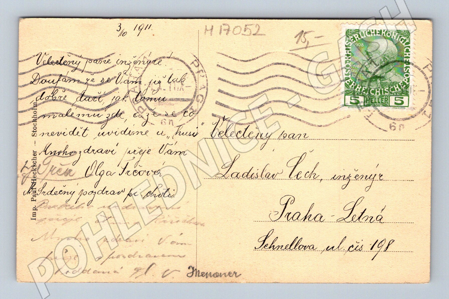 Pohlednice 1911 Scherfback En konvalescent (M17052)